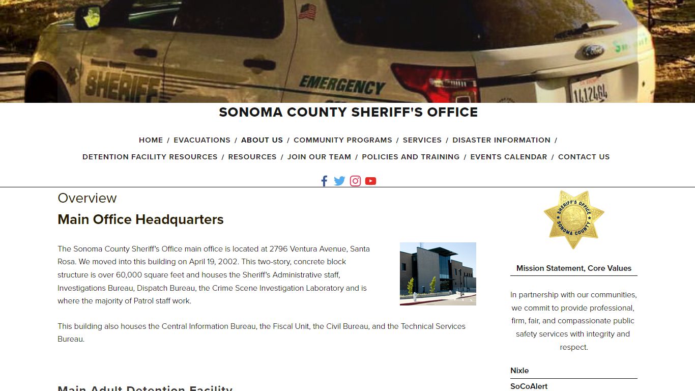 Facilities — Sonoma County Sheriff's Office